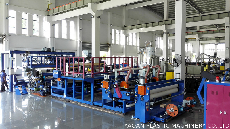 4 Meters Wide PP/ TPU/ PVC Sheet Laminating & Coating Prodution Line 100-400kg/Hr Capacity